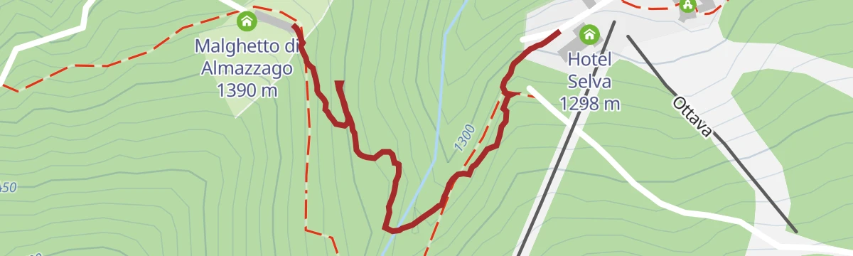 Route map: Folgarida - Malghetto di Almazzago